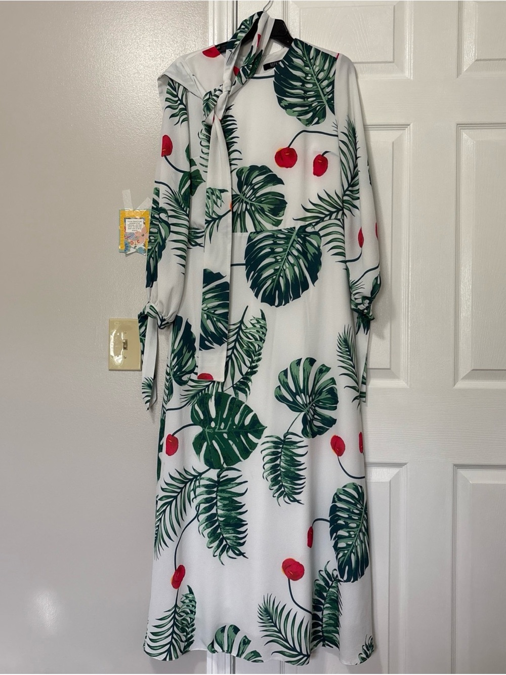 vintage tropical dress maxi by rufus (40) size 8